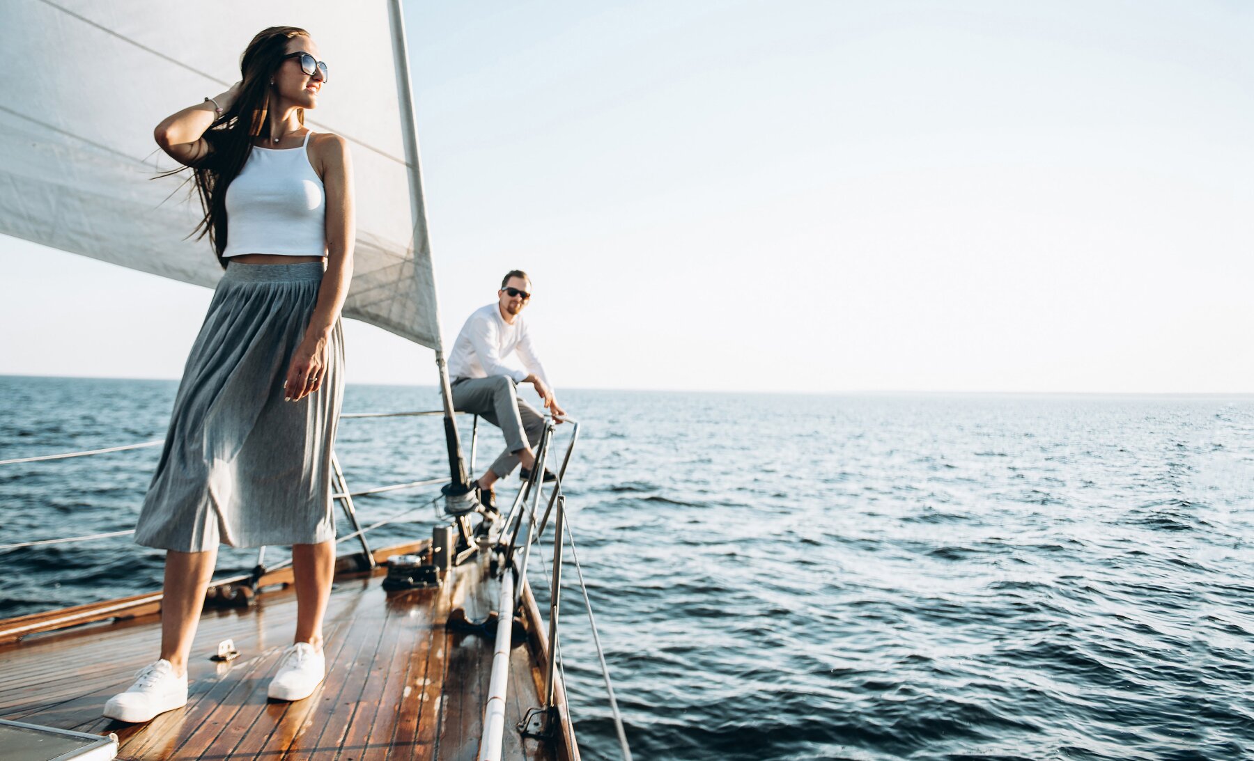 401(k) Management Indianapolis feature - Young woman on a sailboat